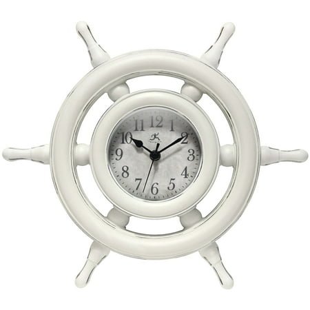 Infinity Instruments Captain's Wall Clock, Ivory, 15