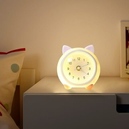 InsCrazy Alarm Clock for Bedroom, Animals Themed Night Light Alarm Clock with Bank Function Multifunctional Table Clock for Bedside Home Decor