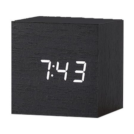 Intelligent Voice Controlled Alarm Clock Modern Wooden Wood Digital LED Clo