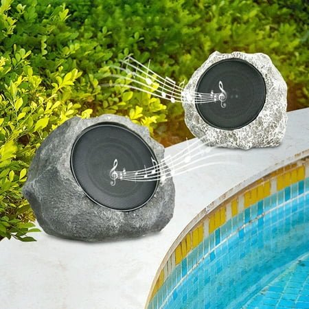 Jacenvly 2024 New Alarm Clock Radio Solar Simulation Stone Bluetooth Speaker For Remote Control Of One To Many Connected Courtyard Lighting Usb Charging 0 Electricity Bill A