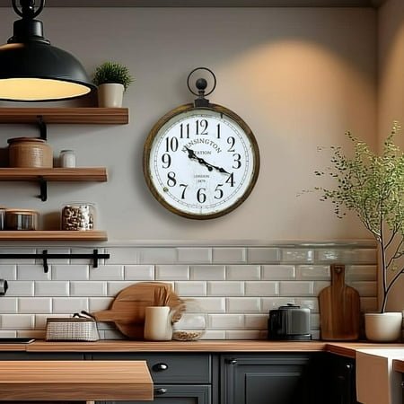Kensington Station Pocket Watch Style Wall Clock