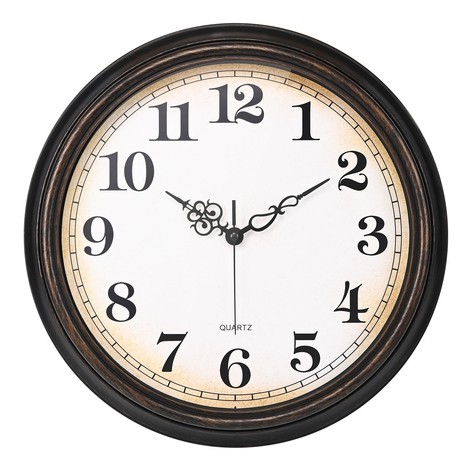 Large Wall Clock 16 Inch Silent Non-Ticking Vintage Wall Clocks Battery Opera...
