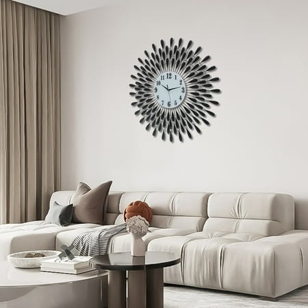 Large Wall Clock for Living Room Decor Modern Round Wall Clocks Battery Operated 27.56