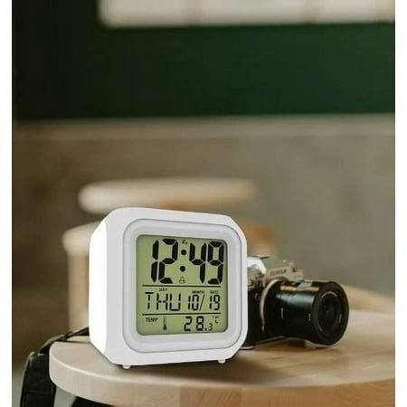 LED Digital Alarm Clock Cube with 7 Changing Colors, Glowing in Dark Display for Time, Date, Week, and Temperature LED Clock Home Decoration