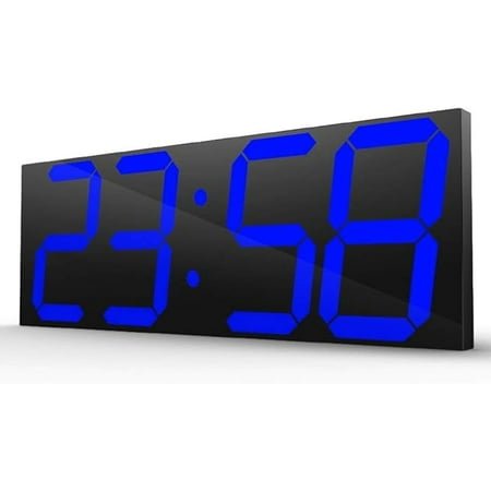 LED Large-Screen Digital Wall Clock, Electronic Alarm Clock 30M Remote Control,Acrylic Mirror Clock,led Wall Clock for Home Outdoor Public Occasions-White