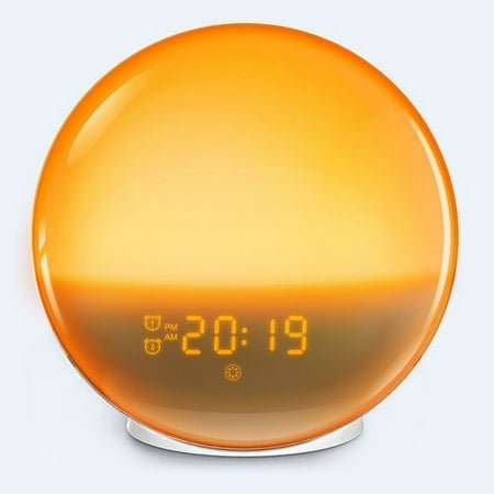 LED Sunrise Wake up Light Intelligent Atmosphere Light Alarm Clock