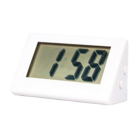 LONPUN Small Digital Clock, LCD Digital Electronic Clock, Travel Clock, Portable Desk Clock, No Tick Electric Alarm Desk Clock, Battery Operated, Digital Alarm Clock For Table Bedroom A3G5