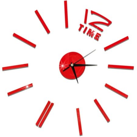 Masteelf Modern Clock Office Wall Mantel Clocks for Living Room Decor Red