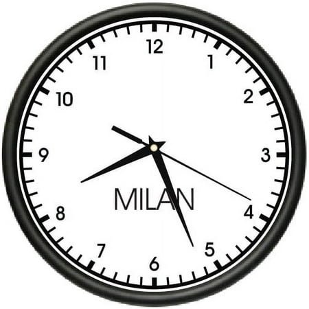 MILAN TIME Wall Clock world time zone clock office business