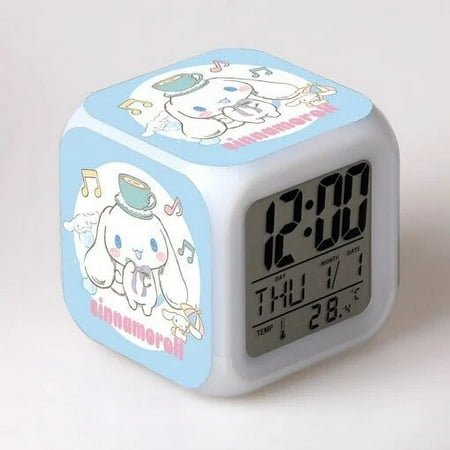 MINISO Sanrio Alarm Clock Cinnamoroll Hello Kitty Melody Kuromi Alarm Clock The Best Birthday Gift Two-dimensionall Alarm Clock
