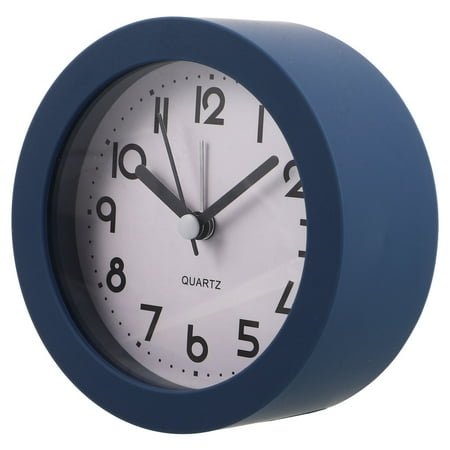 MLINS Small Alarm Clocks Classic Retro Analog Cute Simple Small Desk Clock With No-Ticking Battery Operated Silent Backlight For Kids Bedroom Bedside No Battery