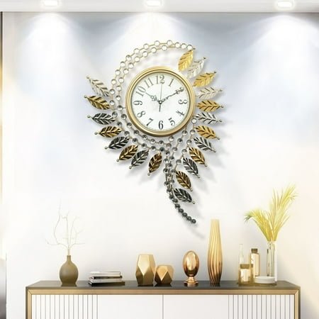 Modern Light Luxury Clock Wall Clock Living Room Fashion Creative Clock Pocket Watch Simple Wall Home Decoration Wall Hanging Electronic
