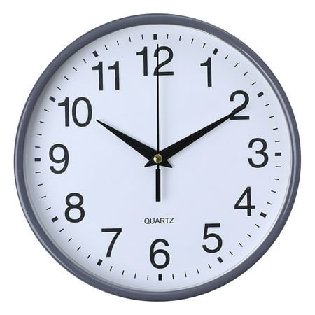 Modern Silent Wall Clock with Pink Frame, 12-Inch Non-Ticking Quartz Movement for Home, Office, and Classroom Decor