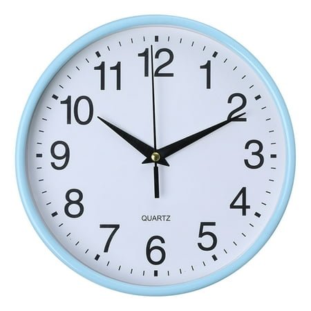 Modern Silent Wall Clock with Pink Frame, 12-Inch Non-Ticking Quartz Movement for Home, Office, and Classroom Decor