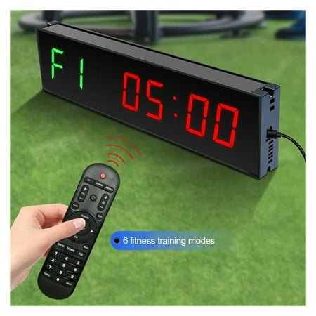 MoMo Super Large Screen Gym Timer 1.5 Inch Digits Count Down/Up Timer Boxing Cycle Interval Clock Stopwatch for Gym Fitness Training
