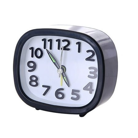 Moocorvic Alarm Clocks for Bedrooms Rectangle Small Clock School Supplies Durable Alarm Clock Cute Portable Travel Quartz Beep Alarm Clock Gift for Kids