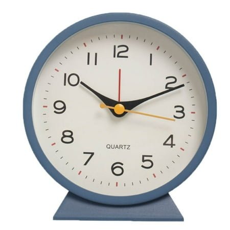MOQIN Vintage Retro Analog Alarm Clock, Retro Large Silent Sweep Modern Decoration Brief Home Bedroom 8inch 20cm Quartz Clock Round Wall Clock, Gift Clock