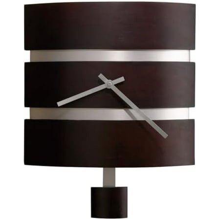 Morrison Modern Wall Clock – Contemporary Black Coffee Finish with Brushed Nickel , Sleek Numberless Design, Battery Operated Quartz, Perfect for Office or Home Decor