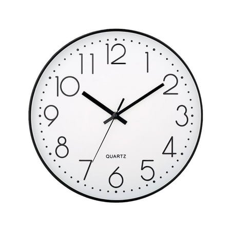 MUMQAQ Wall Clock Silent Non Ticking 8 Inch Quartz round Clock Battery Operated Home. P5X1