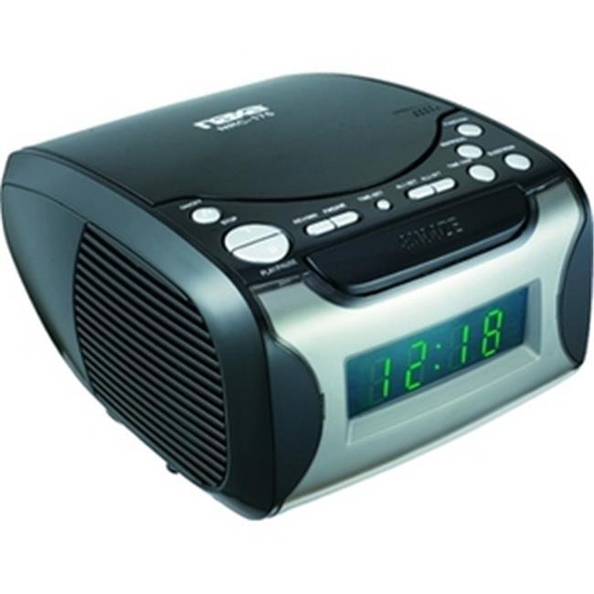 Naxa Digital Alarm Clock with Digital Tuning AM FM Radio and CD Player