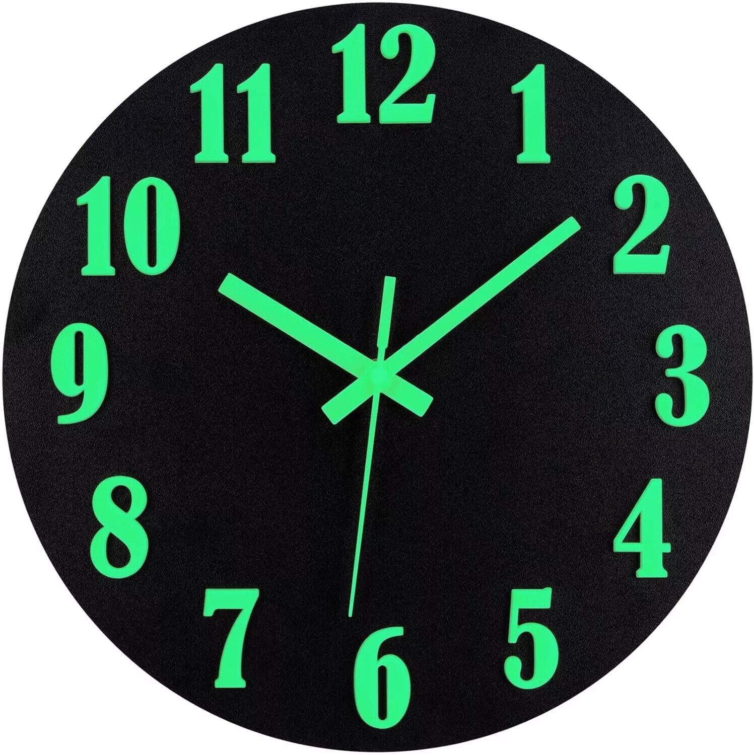 New Wall Clock Large Luminous Quartz Night Light Glow In The Dark Silent Home