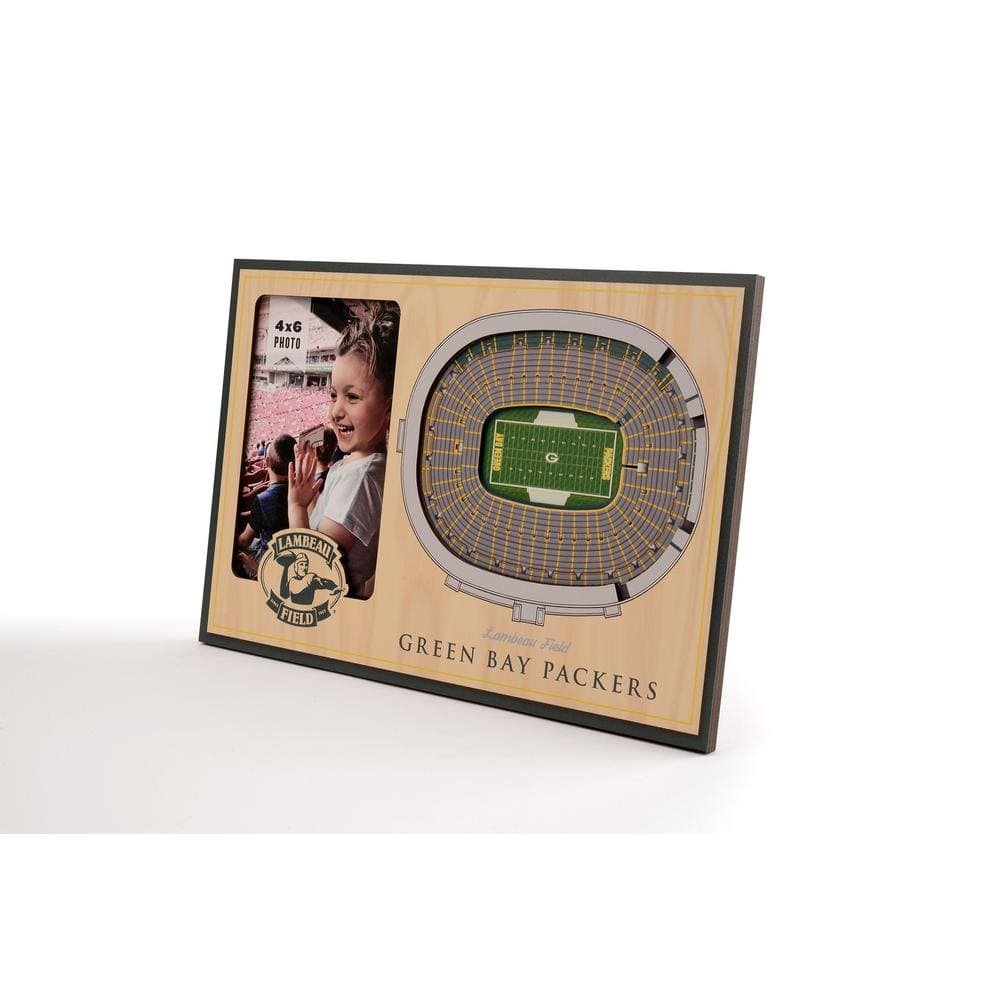 NFL Green Bay Packers Team Colored 3D StadiumView with 4 in. x...