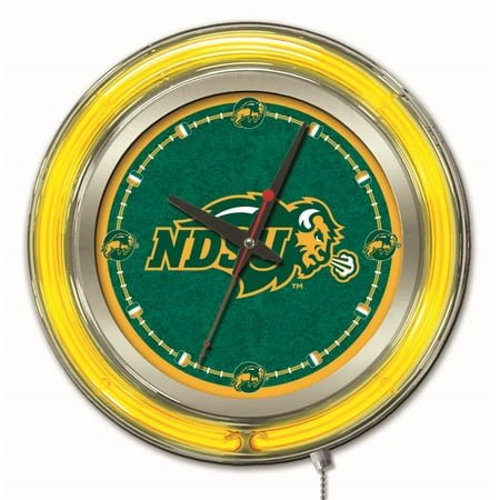 North Dakota State University 15 Double Neon Wall Clock
