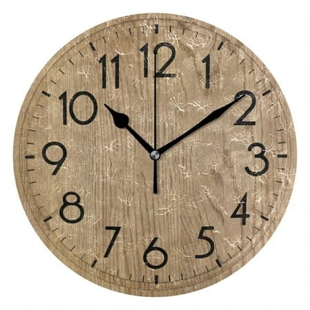 Nostalgic Retro Round Wall Clock Home Decor Non-Ticking Silent Wall Watch Vintage Quiet Desk Clock For Living Room Bedroom