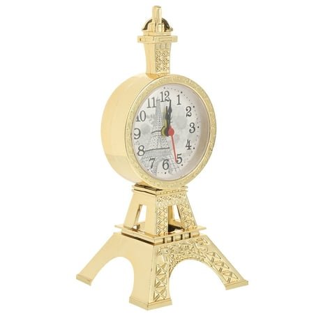 Novelty Bedside Clock,Desk Alarm Clock Eiffel Tower Bedside Clock Tabletop Vintage Style Alarm Clock