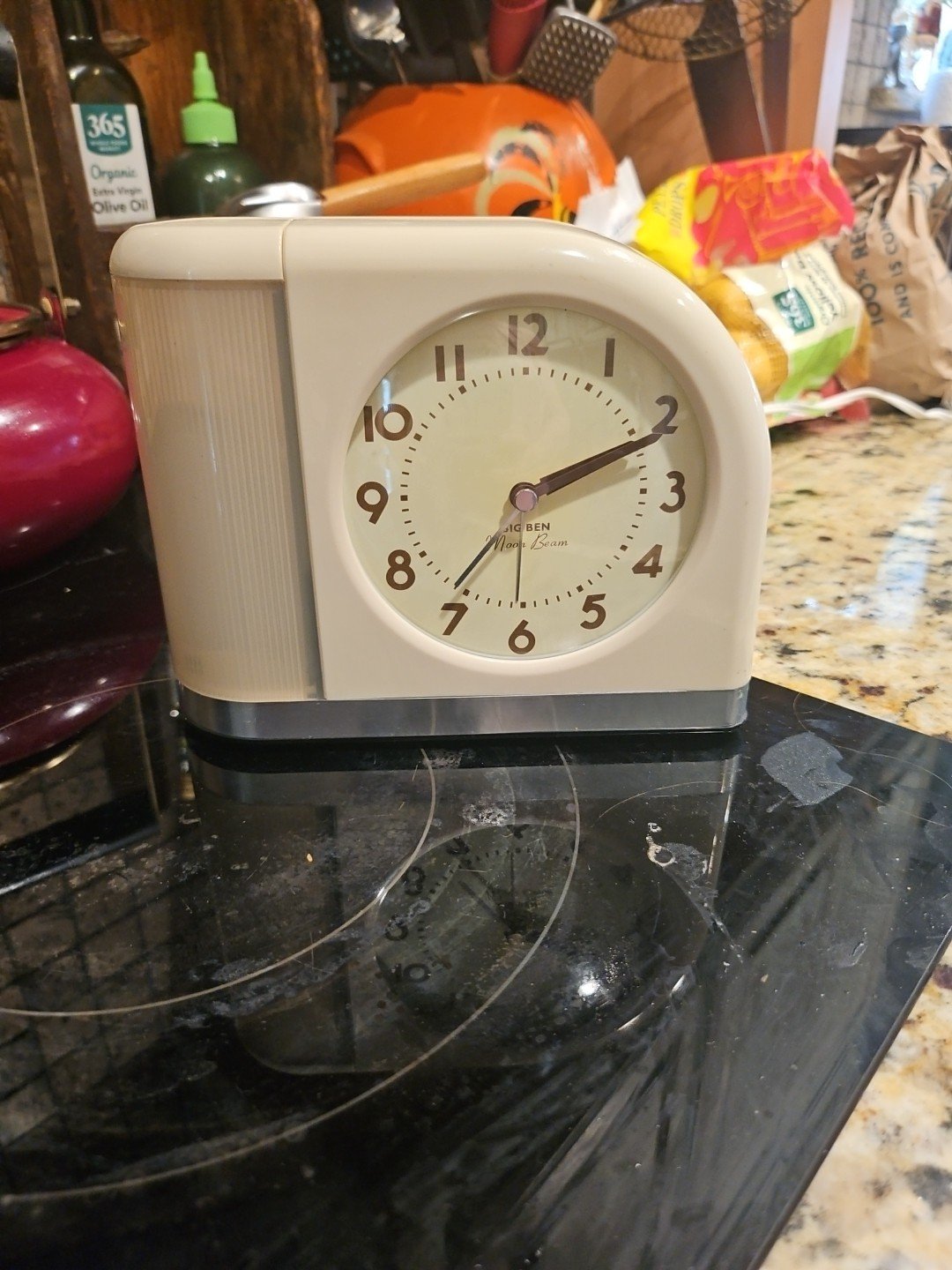 Plastic Retro Big Ben Moon Beam Beige plastic Alarm Clock