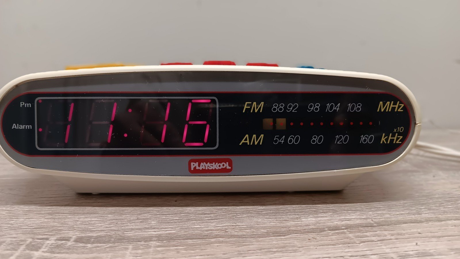 PLAYSKOOL Kids Digital Alarm Clock Vintage AM/FM. PS-360 Radio Working