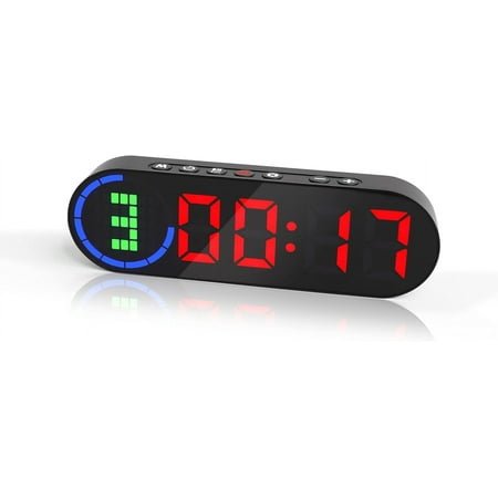 Portable Gym Timer for Home Gym Interval Timer for Workout with Time Progress Bar/Rounds, Workout Clock for Boxing HIIT Tabata Emom Fitness Rechargeable Battery Powered…