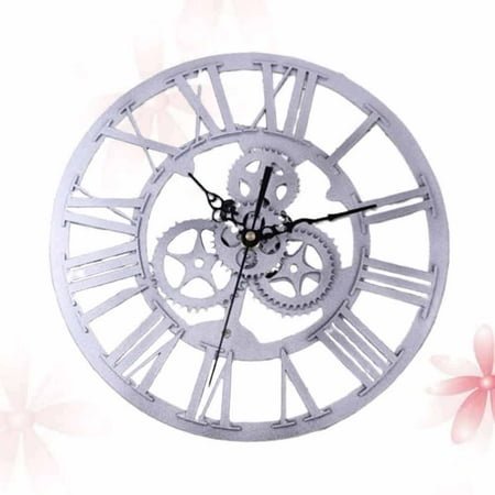 Raindrops Creative Wall Clock Made of Wood Perfect for Timekeeping in Bedroom Kitchen or Living Room Silver