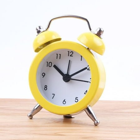 Retro Loud Alarm Clock Double Bell Pointer Alarm Clock Quartz Movement Bedside Nighttime Analog Clocks Home Decor Wall Clock