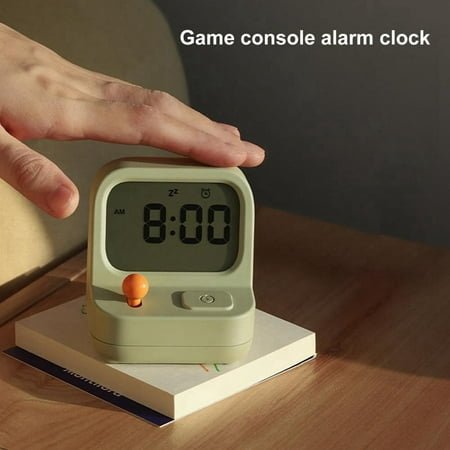 Retro Mini Handheld Game Machine Alarm Clock Kids Cute Digital Clock Multi Function Countdown Snooze Desk Table Clock