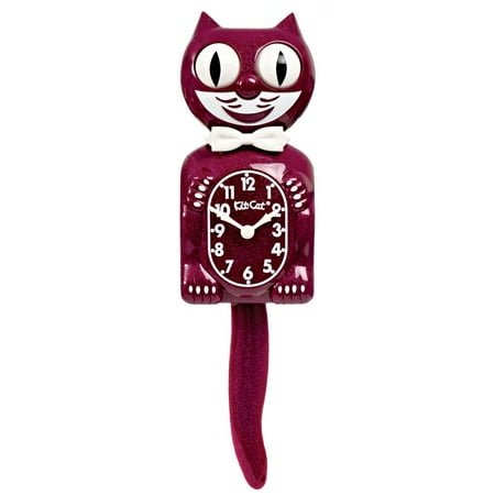 Ruby Red Kit Cat Clock 15.5 Full Size Kit-Cat Klock with Moving Eyes and Tail Retro Style