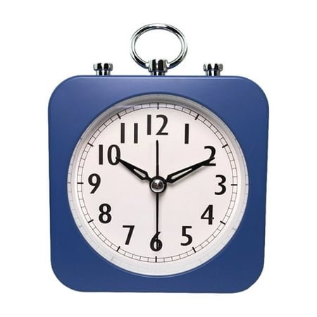 Rvasteizo Fashion Candy Lazy Silent Small Alarm Clock Desktop Wind Sweeping Second Clock