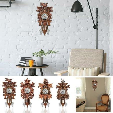 Sales Today Clearance! Cuckoo Wall Clock with Chime, Retro Wooden Alarm Clock for Living Room, Home Wall Decor, Classic Cuckoo Clock for Vintage Style and Timekeeping Deals of The Day Clearance!