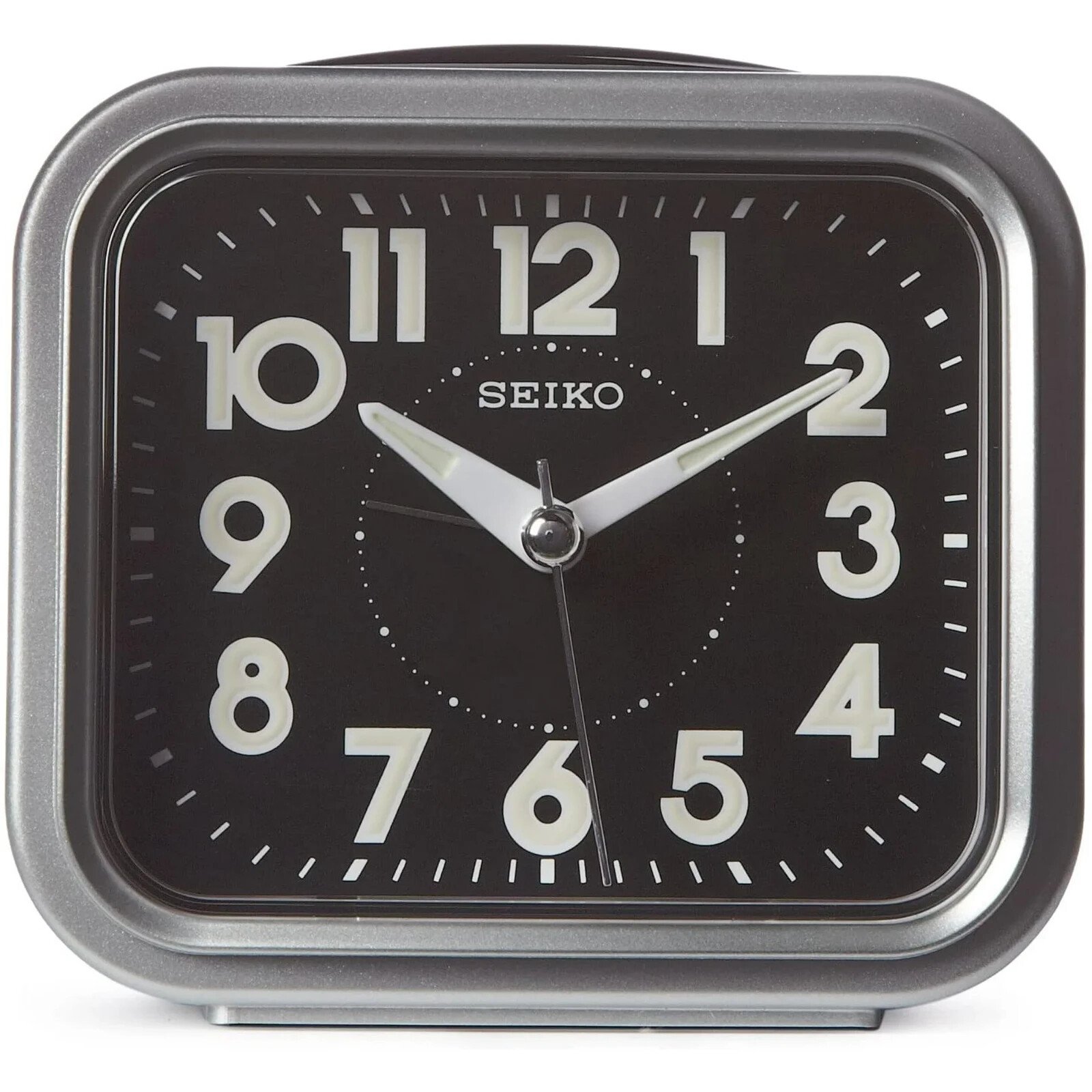 Seiko 4 inch Nori Alarm Clock w/ Bell Alarm, Snooze, Dial Light Quartz, Analog
