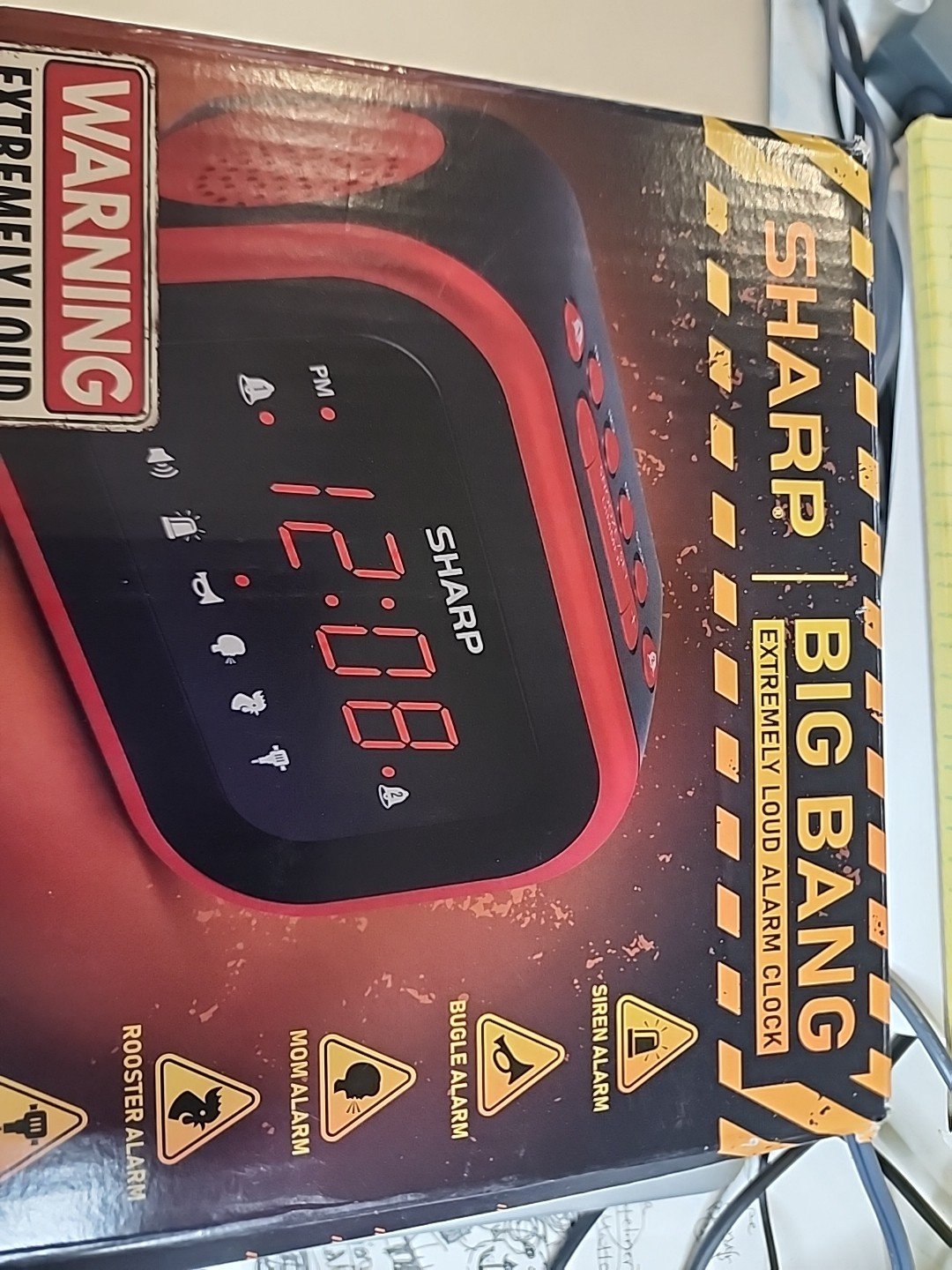 Sharp Big Bang Super Loud Alarm Clock for Heavy Sleepers, 6 Extremely Loud Wake