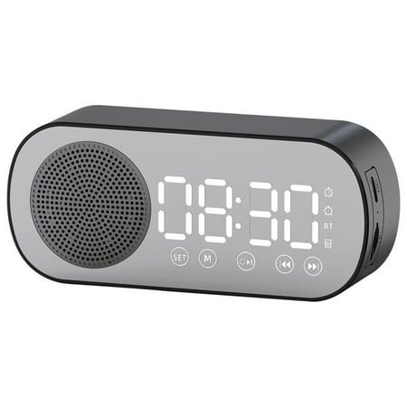 Skegnu Loud Alarm Clock Z7 Smart Bluetooth Audio Gift Alarm Clock Mirror Clock Audio Radio, Small Speaker With Plug-in Card Alarm Clocks for bedrooms