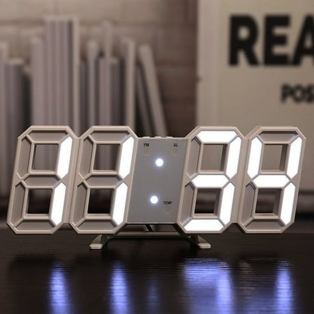 Smart 3d Digital Alarm Clock Wall Clocks Home Decor Digital Desk Clock With Temperature Date Time Nordic Large Table Clock