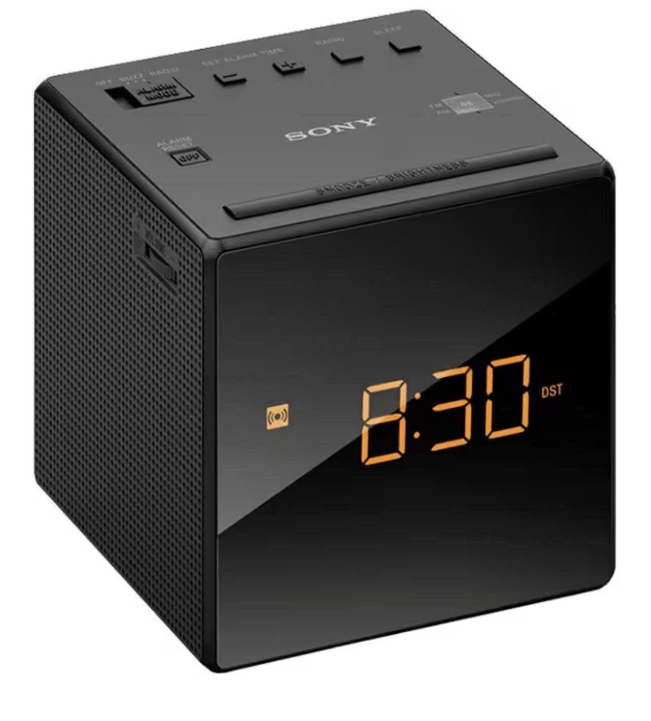 Sony ICF-C1 Alarm Clock Radio Cube- Back Up Battery Included Black