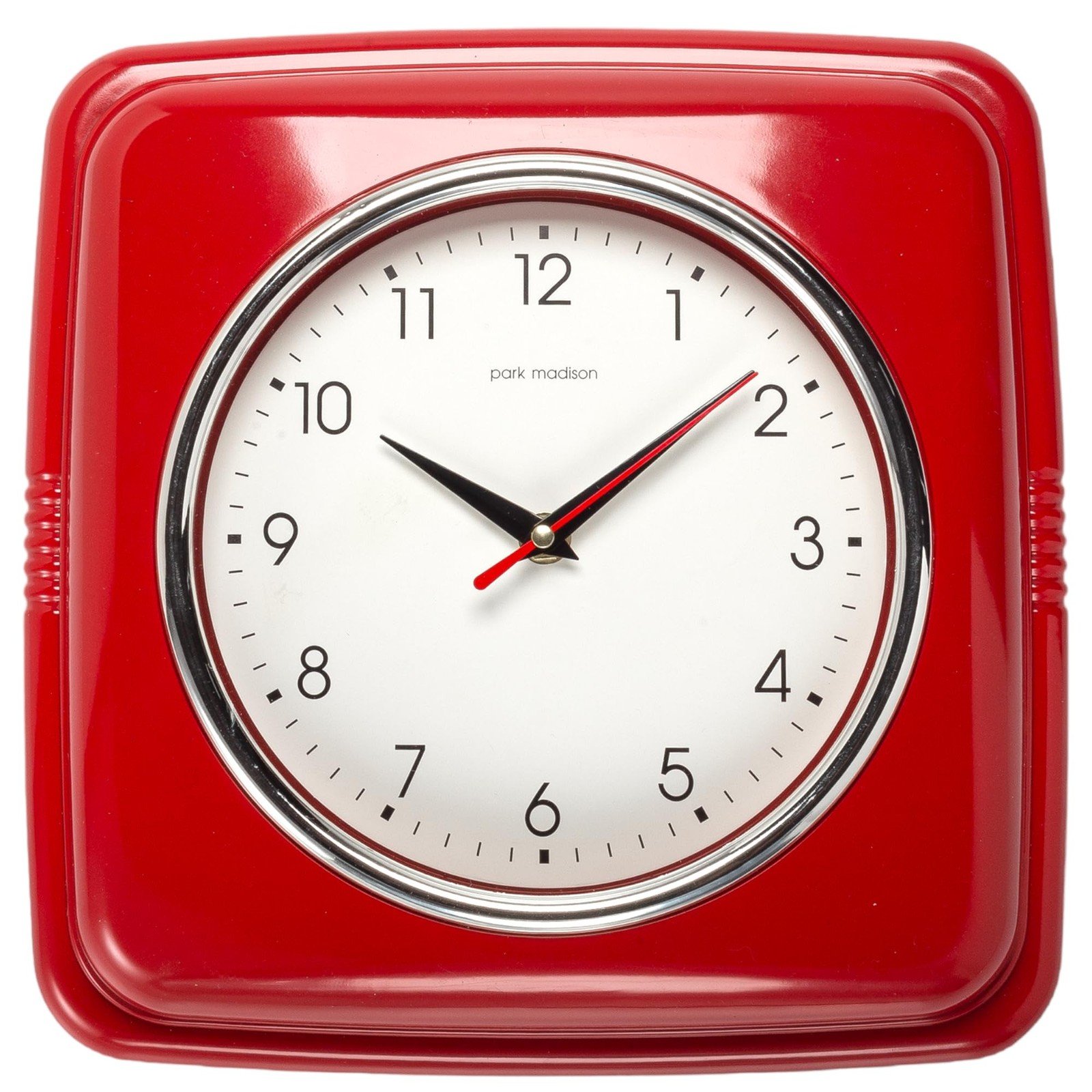 Square Silent Retro 11 inch Mid Century Modern Kitchen Diner Retro Wall Clock...