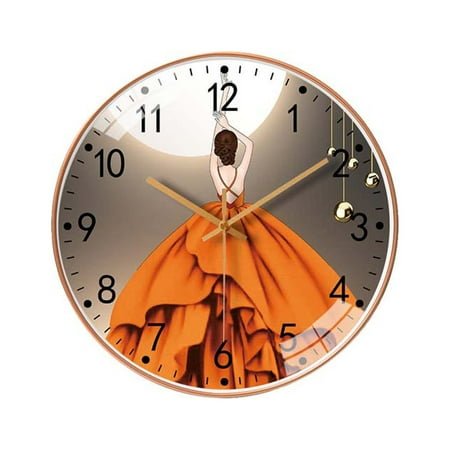 Summer Savings Clearance 2024 LED Lights Transparent Wall Clock Peacock Feather Colorful Clock Vintage Bohemian Decorative Wall Clock Clearance