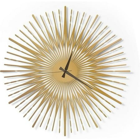 Sun Rays Wall Clock, Large Metal Decorative Wall Clock, Modern Minimalist Wall Decor