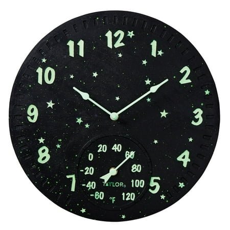 Taylor Precision Products 14 Quartz Indoor Decorative Clock, Fade Resistant