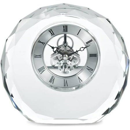 Thomas Aurora 5.5 Round Silver Analog Battery Powered Modern Silent Clock