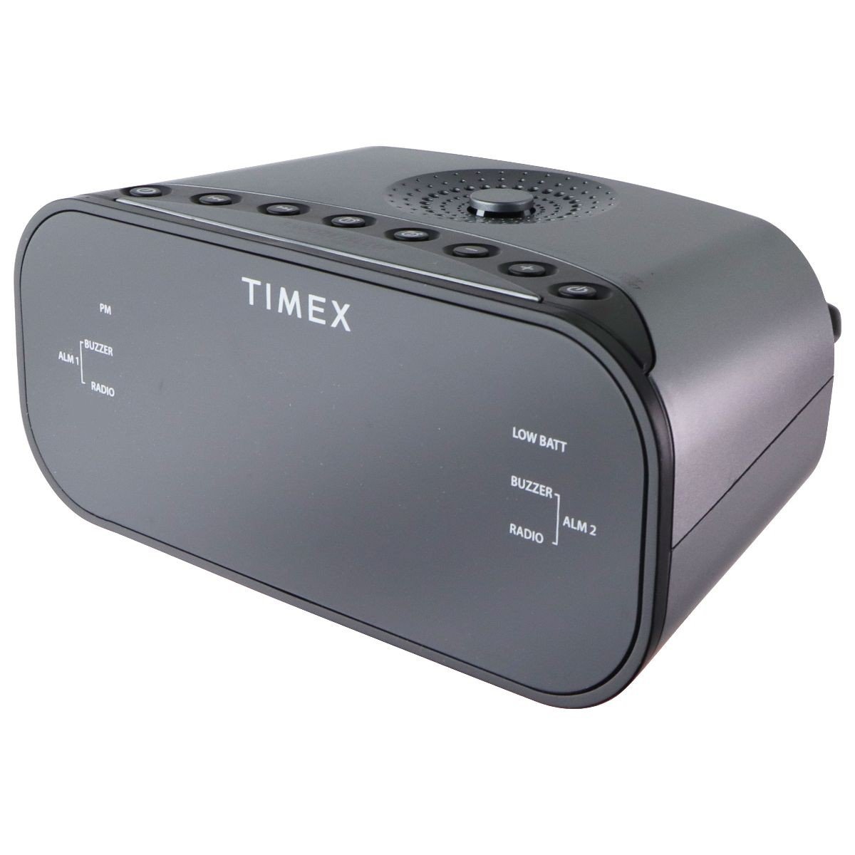 Timex AM/FM Dual Alarm Clock Radio with 1.2-Inch Display and Line-In Jack - Gray