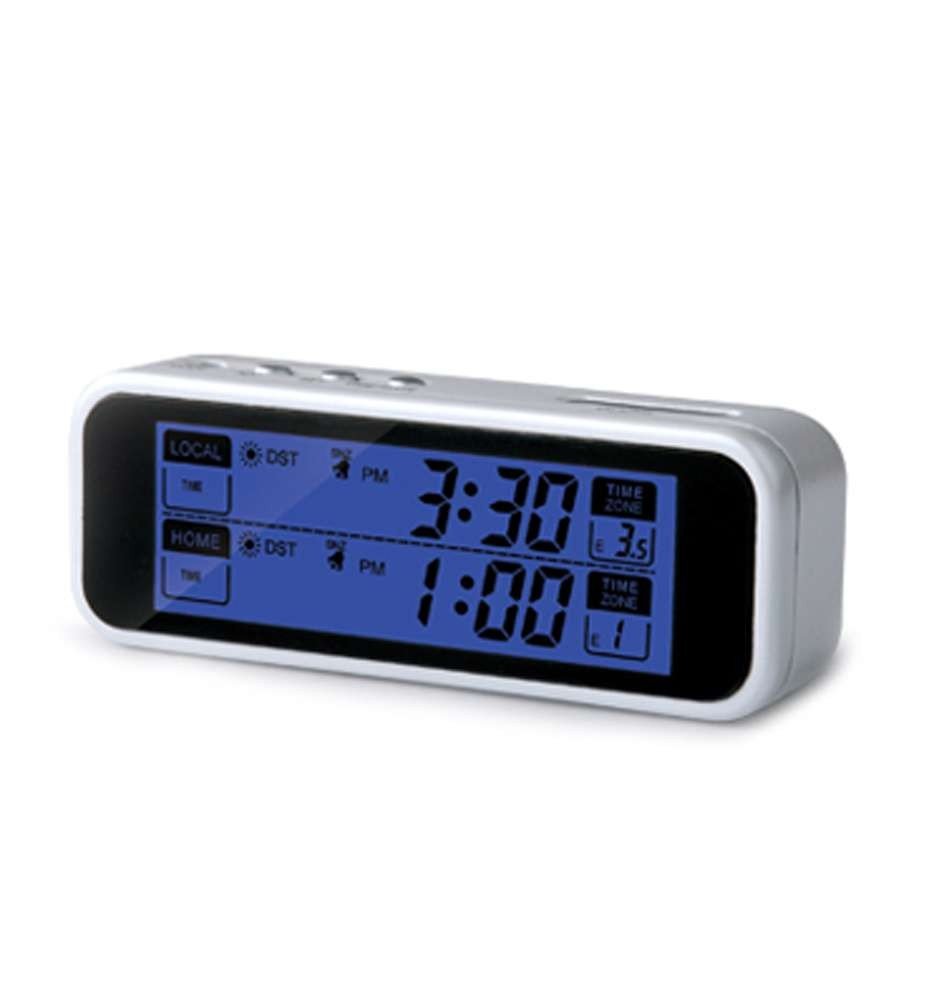 Ultmost CL-9893 Talking Dual-Time Travel Alarm Clock, English